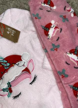 Флісова піжама домашній костюм primark новорічна4 фото