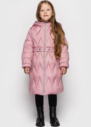 Модний дитячий зимовий пуховик пальто для дівчинки