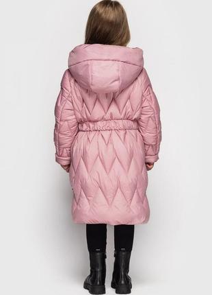 Модный детский зимний пуховик пальто для девочки2 фото