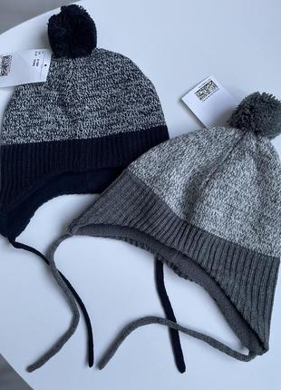 Теплая детская шапка на флисе для мальчика h&m