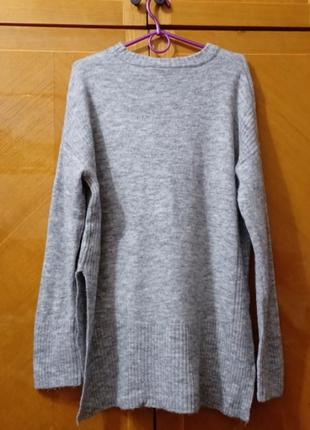 Брендовый стильный свитер кофта оверсайз от divided h&amp;m меланж на высокий рост2 фото
