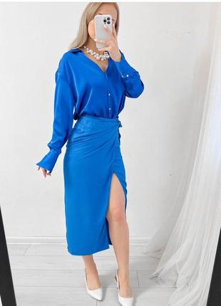 Синяя юбочка zara