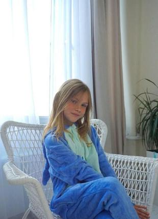Дитяча піжама кігурумі стіч синій , тепла дитяча піжама7 фото
