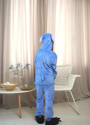 Дитяча піжама кігурумі стіч синій , тепла дитяча піжама3 фото