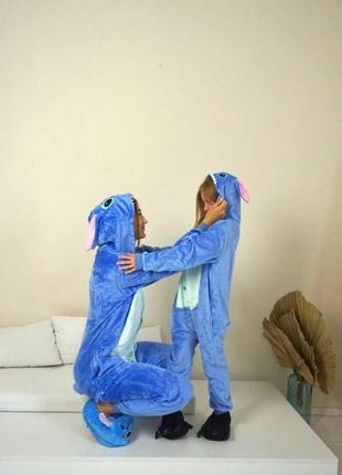 Дитяча піжама кігурумі стіч синій , тепла дитяча піжама5 фото