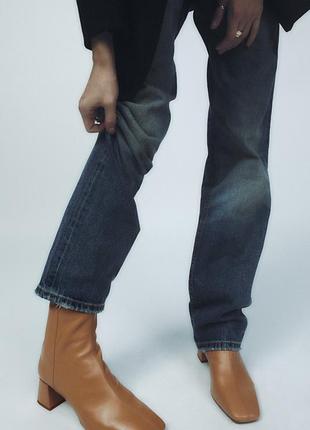 Шкіряні сапоги zara