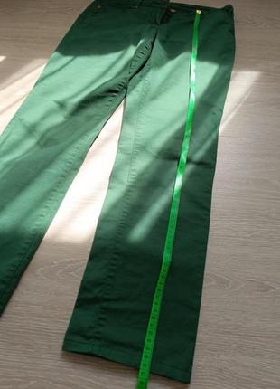 Джинсы зеленые натуральный хлопок брюки брюки лосины лосины4 фото