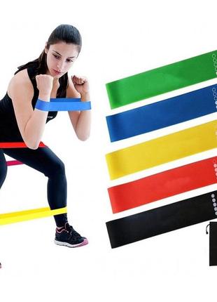 Резинка для фитнеса fit simplify go do 5 шт, спортивная резинка для тренировок, резина для тренировок5 фото