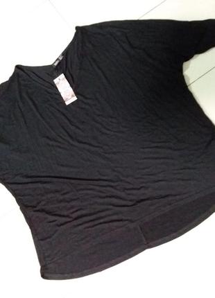 Черный тонкий лонгслив 18 размера