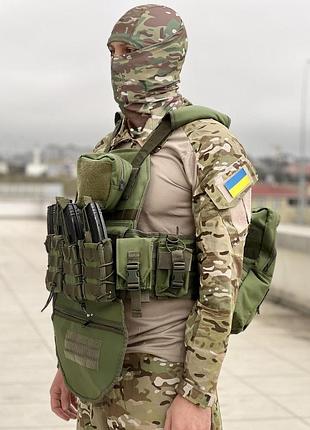Плитоноска високої якості з підсумками, сумка для скидання та рюкзаком олива