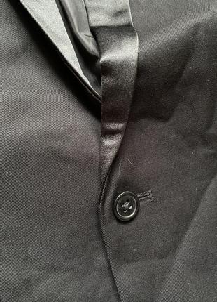 Жакет піджак класичний чорний приталений3 фото