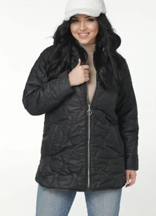 Женская демисезонная непромокаемая  куртка батал  46/48,50/52,54/56,58/60,62/64 rin4955-1053iве