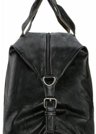 Стильная, влагозащитная, надежная и практичная мужская сумка из экокожи david jones cm3241/black3 фото