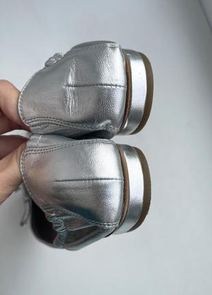 Шкіряні балетки kennel&schmenger 37 р. туфлі металік срібні преміум4 фото