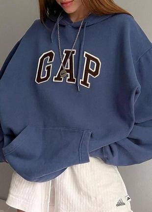 Женский худи oversize «gap». женский худи трехнитка на флисе