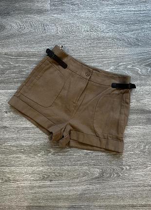 Короткие коричневые шорты теплые осень new look38/m