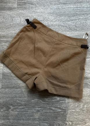 Короткие коричневые шорты теплые осень new look38/m7 фото