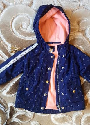 Вітровка куртка на флісі дитяча для дівчинки carter's. на 12м.2 фото