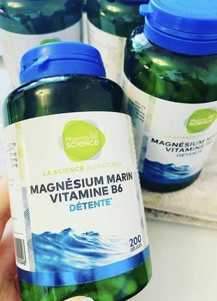 Морський магній-вітамін в6  pharmascience magnesium marin vitamine b6