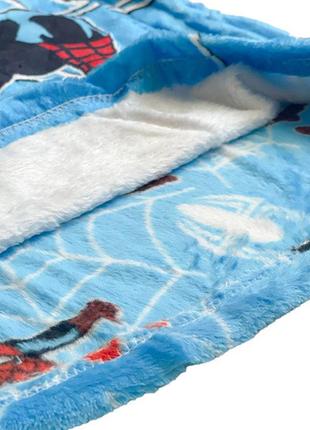 Пижама детская теплая человек паук catt 118-128 голубой4 фото