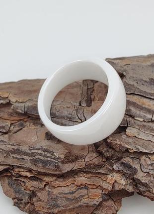 Кольцо керамическое белое (гладкое) арт. 041802 фото