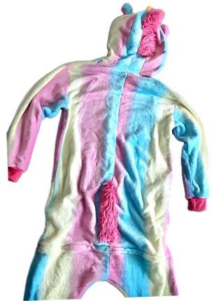 Кигуруми пижама цельная для детей единорог разноцветный костюм3 фото