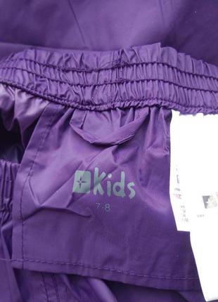 Детские водонепроницаемые брюки kids на ребенка 7-8 лет/грязепруфы/фиолетовые брюки от дождя и ветра5 фото