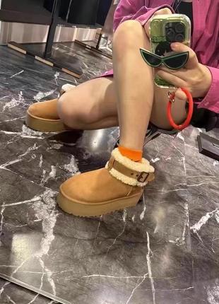 Мягкие угги с овчиной в стиле ugg4 фото