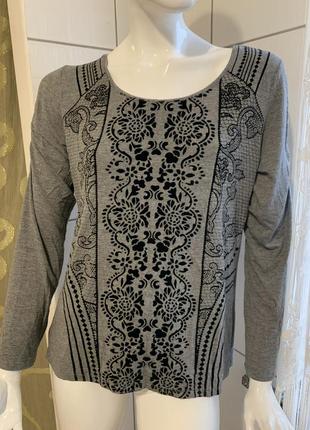 Симпатичная кофточка свитер блуза  кофта джемпер серый большой размер1 фото