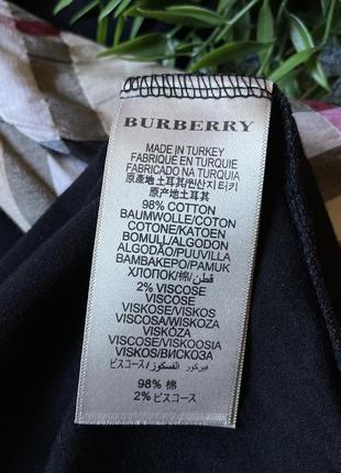 Женская черная футболка майка с принтом nova burberry оригинал как новая9 фото