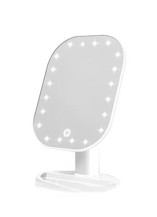Зеркало для макияжа с led подсветкой cosmetie mirror hh071 20led ammunation