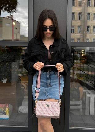 Женская сумка нежно розового цвета8 фото