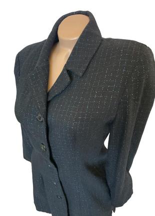 Жакет пиджак удлиненный приталенный твид на пуговицах2 фото