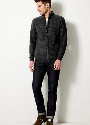 Мегакласний светр кардиган на блискавці під горло marks&amp; spenser 2