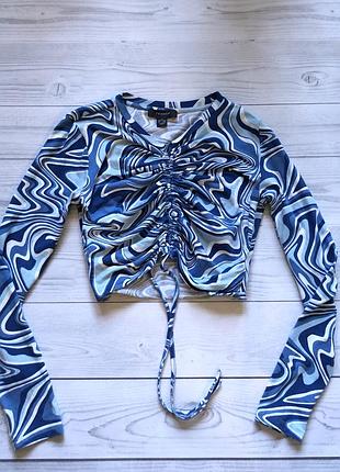 Лонгслив топ с принтом в разводы