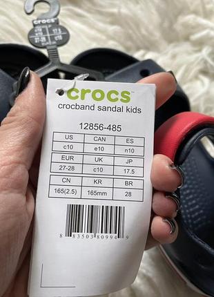 Сандалії дитячі crocs crocband sandal kids , розмір с9, с10.7 фото