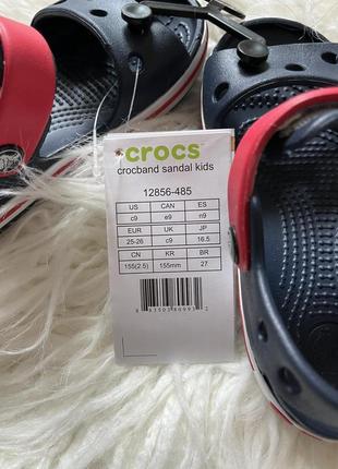 Сандалії дитячі crocs crocband sandal kids , розмір с9, с10.10 фото