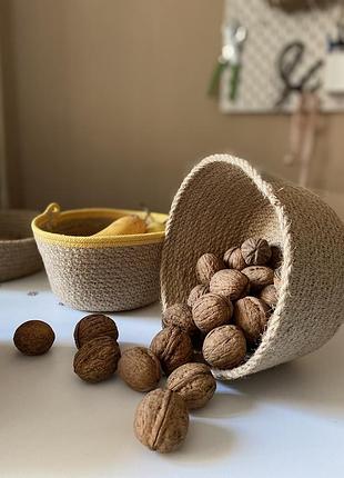 Кошик із джута для зберігання, еко декор, корзинка из джута для хранения