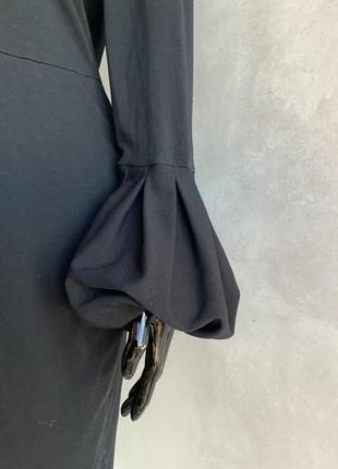Asos великий розмір цікава лаконічна чорна сукня з обемними рукавичками7 фото