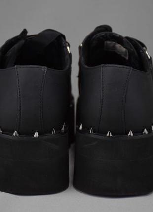 T.u.k. black spike dino lug sole creeper туфлі з шипами на платформі. оригінал. 41 р./26 см.5 фото