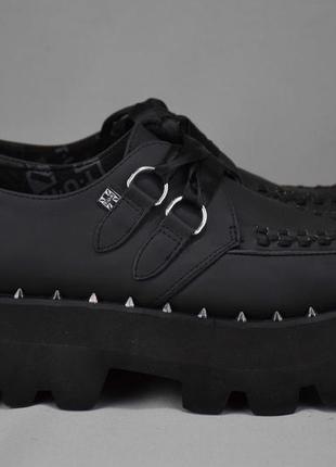 T.u.k. black spike dino lug sole creeper туфлі з шипами на платформі. оригінал. 41 р./26 см.