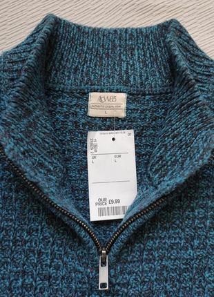 Классный вязаный свитер джемпер на молнии под горло authentic casual wear matalan 5