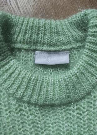 Мягкий вязаный свитер джемпер с объемными рукавами фонариками5 фото