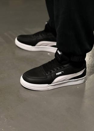 Мужские кеды puma ca pro black white4 фото