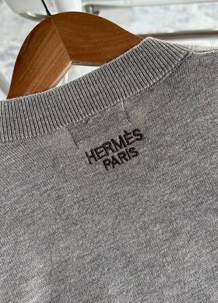 Гольф безрукавка в стиле hermes американка серый3 фото