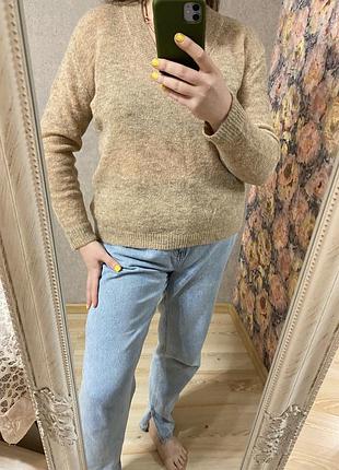 Новий теприй светр джемпер вовна та мохер 50-54 р