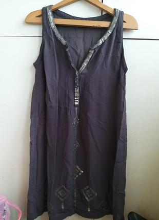 Платье туника вышивка стразы
