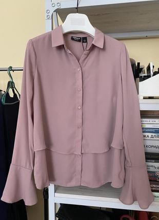 Сорочка рубашка шифонова блузка на ґудзиках only3 фото