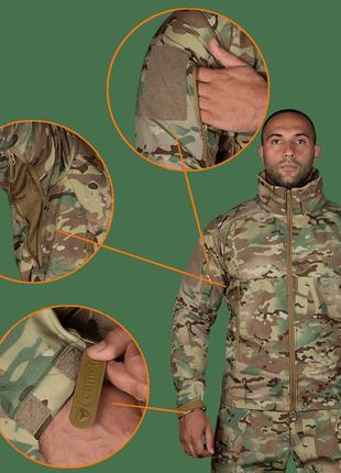 Куртка тактична камуфляжна camo-tec softshell phantom system multicam мультикам7 фото