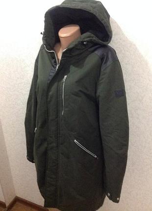 Xl jack jones дуже тепла куртка темно оливкова